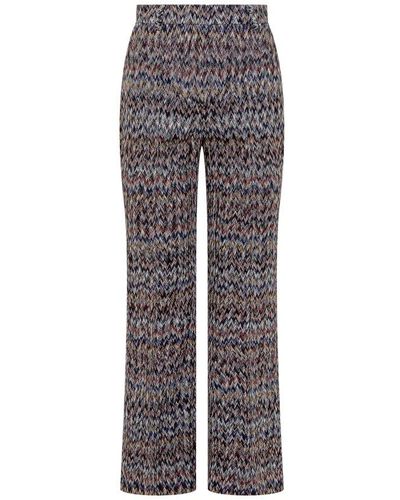 Missoni Zigzag Printed Cropped Trousers - Grey