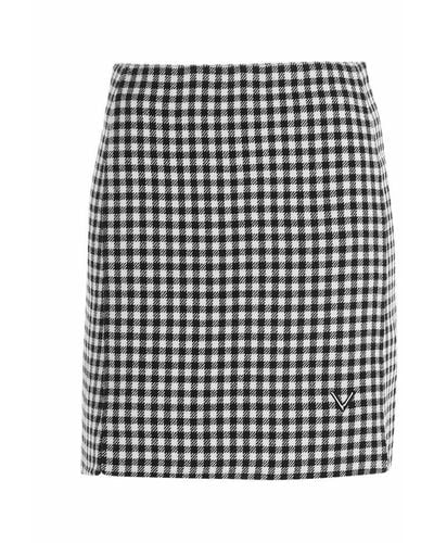 Valentino Gingham Checked Mini Skirt - Multicolour