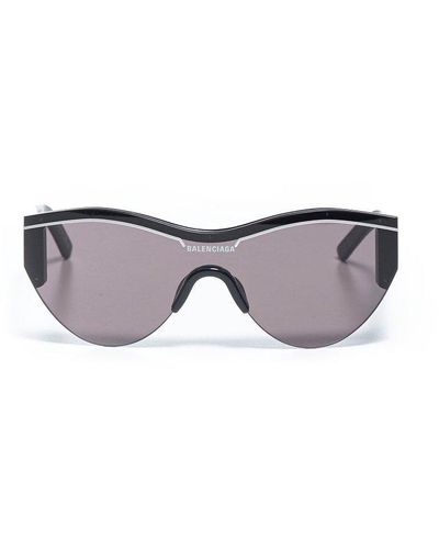 Balenciaga Round Logo Sunglasses - Grey