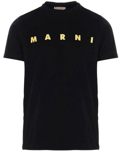 Marni Logo Print T-shirt - Black