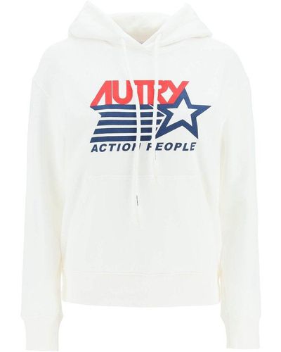 Autry Printed Hoodie - White