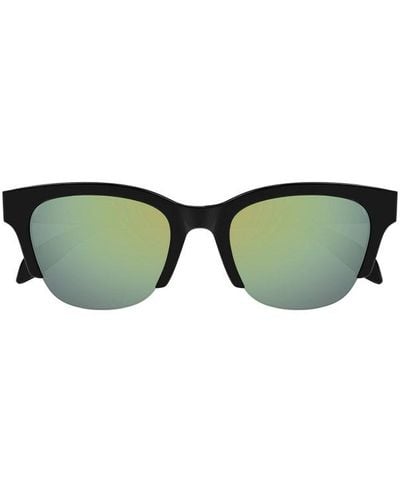 Alexander McQueen Graffiti Square Frame Sunglasses - Green