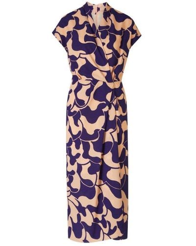 Dries Van Noten Abstract Motif Printed Midi Dress - Multicolour