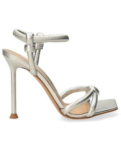 Gianvito Rossi Buckle-strapped Heeled Sandals - Metallic