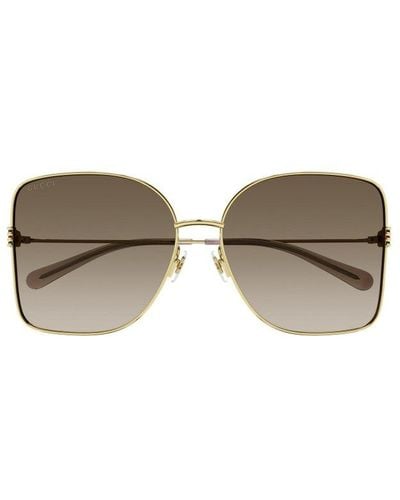 Gucci Rectangle Frame Sunglasses - Grey