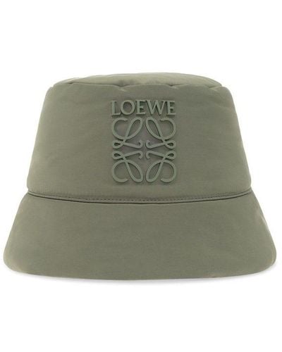 Loewe Bucket Hat With Logo, - Green