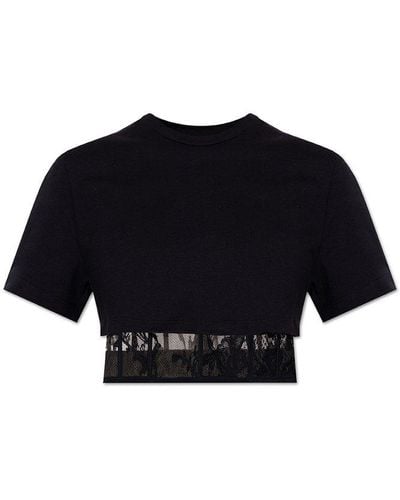 Alexander McQueen Two-Layered Corset T-Shirt - Black