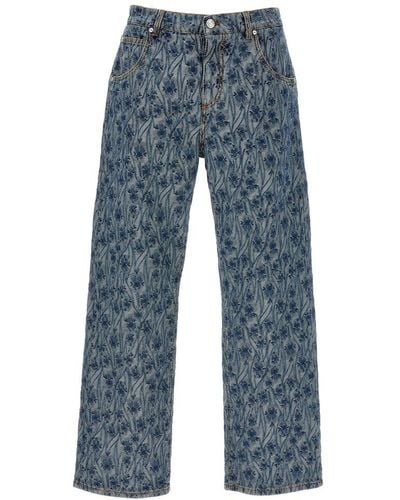 Etro Jacquard Jeans - Blue