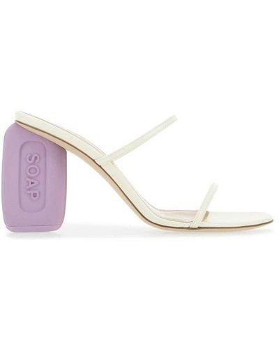 Loewe Ivory Leather Soap Mules - Multicolour