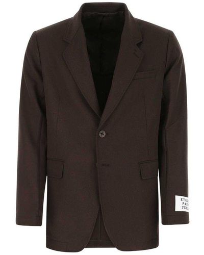 Etudes Studio Single-breasted Long Sleeved Blazer - Black