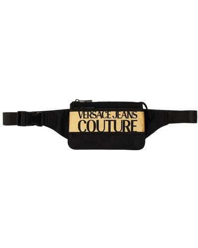 Versace Jeans Couture Logo Printed Zipped Belt Bag - White