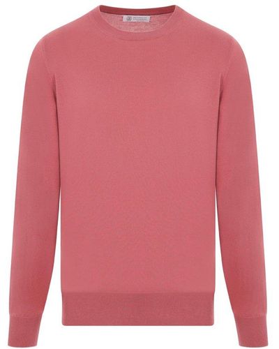 Brunello Cucinelli Crewneck Knitted Pullover - Pink