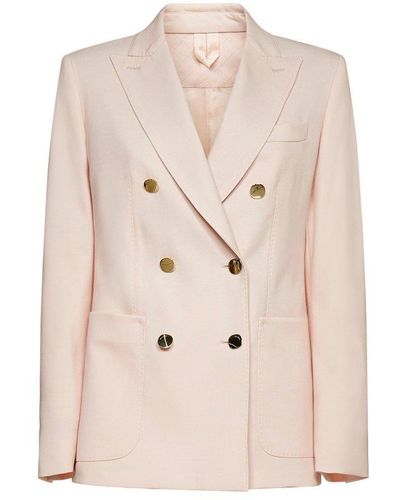 Max Mara Gin Double-breasted Tailored Blazer - Pink