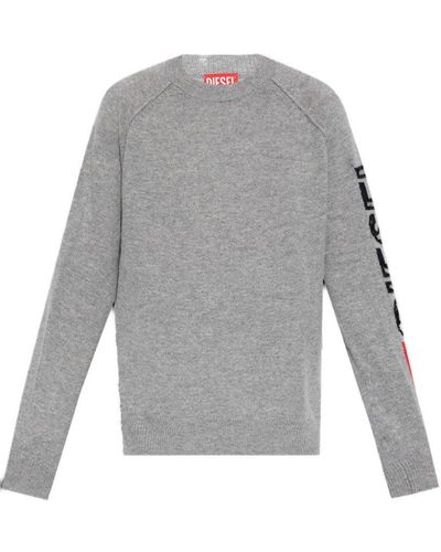 DIESEL ‘K-Saria’ Sweater With Logo - Gray