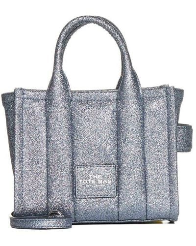 Marc Jacobs The Crossbody Tote Glitter Leather Bag - Blue