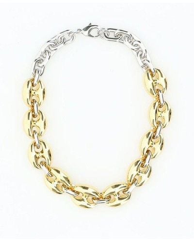 Rabanne Two-toned Chain-linked Necklace - Metallic