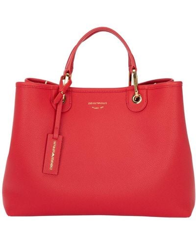 Emporio Armani Handbag Shopping Bag Purse Myea Medium - Red