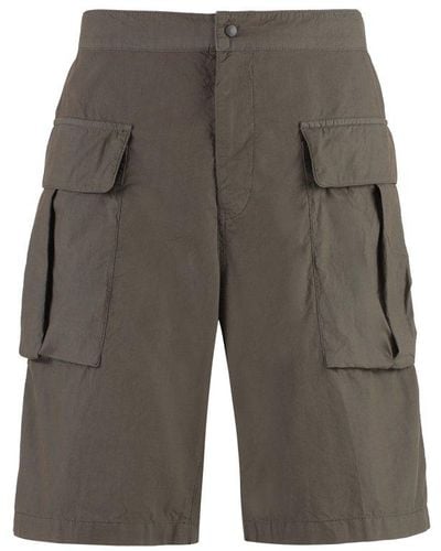 Aspesi Cotton Cargo Bermuda Shorts - Gray