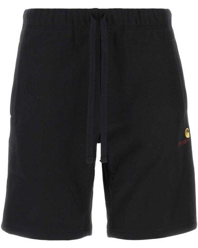 Carhartt Logo Embroidered Drawstring Shorts - Black