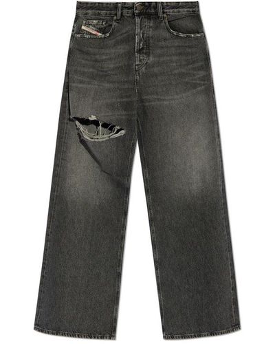 DIESEL 1996 D-sire Distressed Flared Jeans - Grey