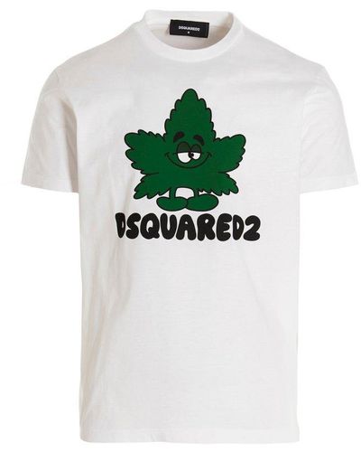 DSquared² Cartoon And Logo Print T-shirt - White