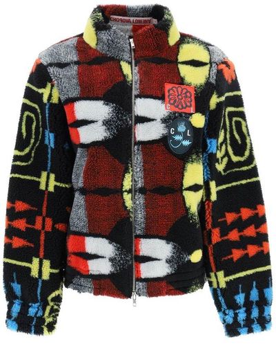 Chopova Lowena Multicolour Fleece Jacket - Black
