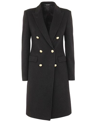 Tagliatore Double-breasted Mid-length Coat - Black