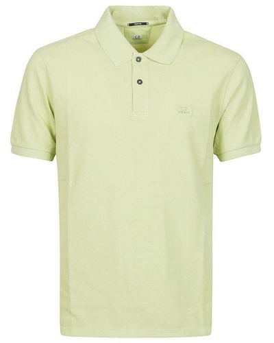 C.P. Company Logo Patch Polo Shirt - Green