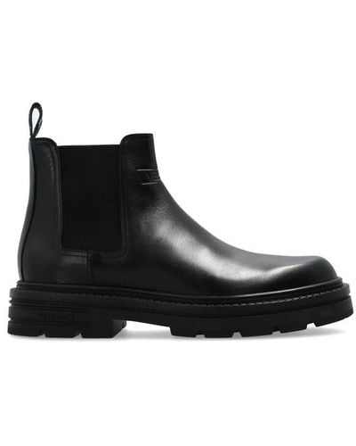 Versace Adriano Slip-on Chelsea Boots - Black