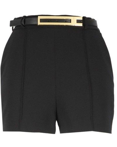 Elisabetta Franchi Belted Shorts - Black