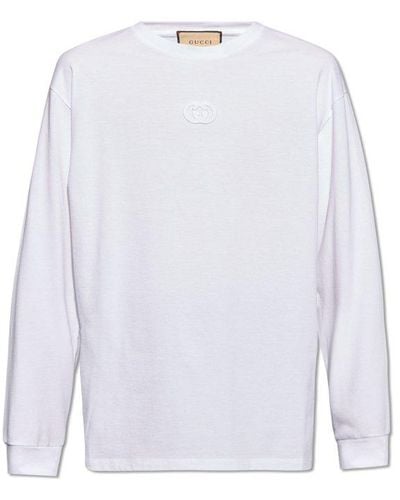 Gucci Cotton Jersey Long-sleeved T-shirt - White