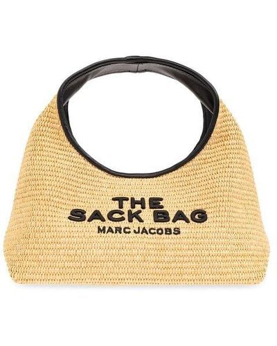Marc Jacobs The Woven Logo Embroidered Mini Sack Bag - Metallic