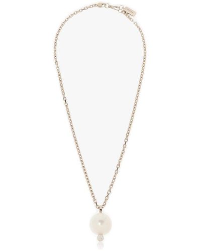 Givenchy 4g Pearl Pendant Necklace - White