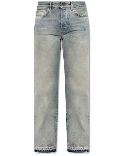 Amiri Vintage Effect Straight-leg Jeans - Grey