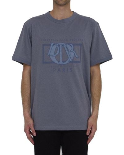 Dior Relaxed-fit Crewneck T-shirt - Blue