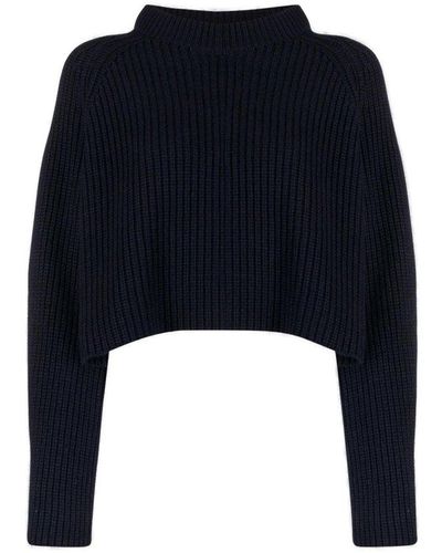 Societe Anonyme Emma Crewneck Cropped Sweater - Blue
