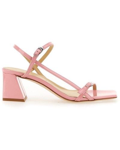 Aeyde Greta Pyramid Heel Sandals - Pink