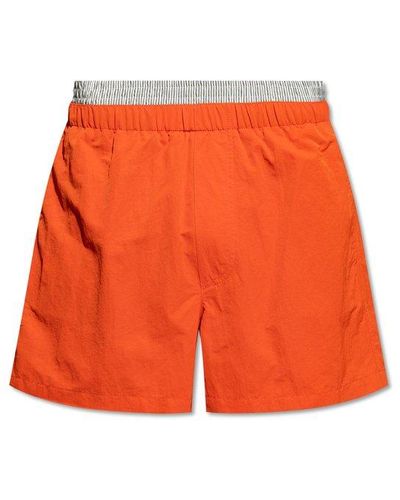 Bottega Veneta Elasticated Waistband Swim Shorts - Orange