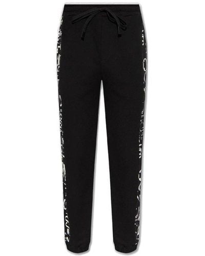 Versace Sweatpants With Logo - Black