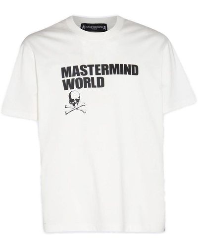 Mastermind Japan Logo-printed Crewneck T-shirt - White