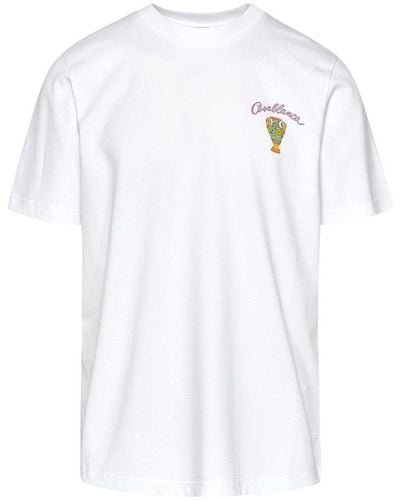 Casablancabrand T-shirt In Cotone Bianca - White