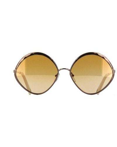 Chloé Diamond-frame Sunglasses - Metallic