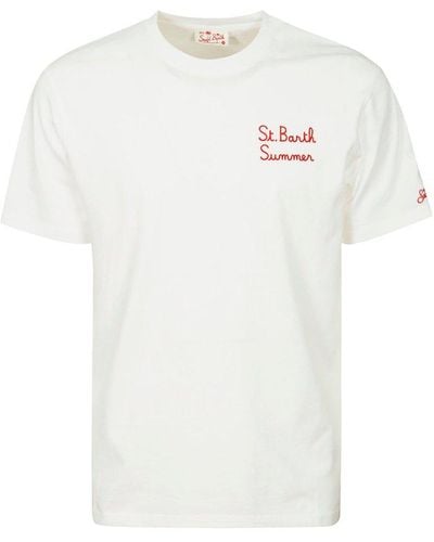 Mc2 Saint Barth Crewneck Short-sleeved T-shirt - White