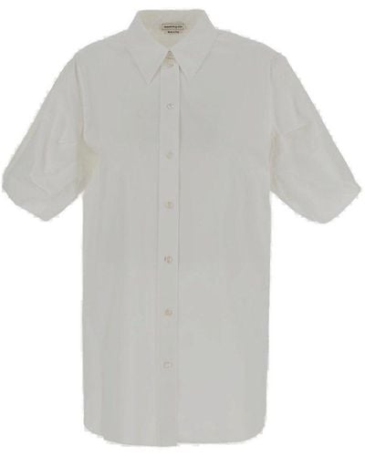 Alexander McQueen Short Sleeved Buttoned Shirt - Gray