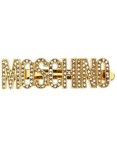 Moschino Logo Hairpin Hair Accessories - Metallic