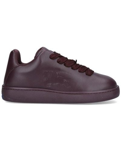 Burberry Box Equestrian Knight Embossed Trainers - Purple