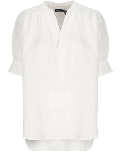 Polo Ralph Lauren V-neck Short Sleeved Shirt - White