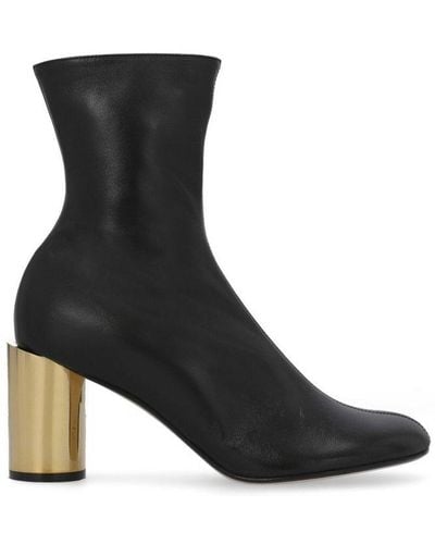Lanvin Round-toe Side Zipped Boots - Black