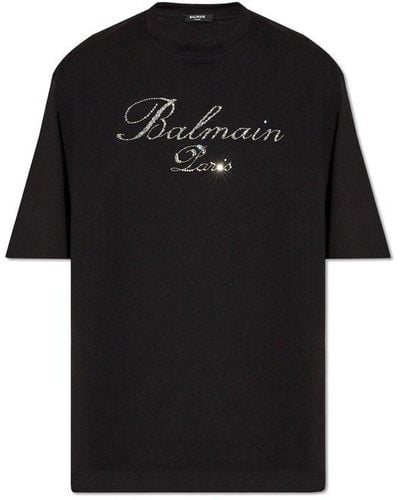 Balmain Oversize T-shirt, - Black