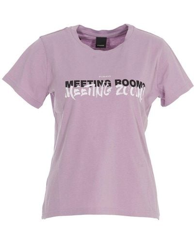 Pinko Lettering Print T-shirt - Purple